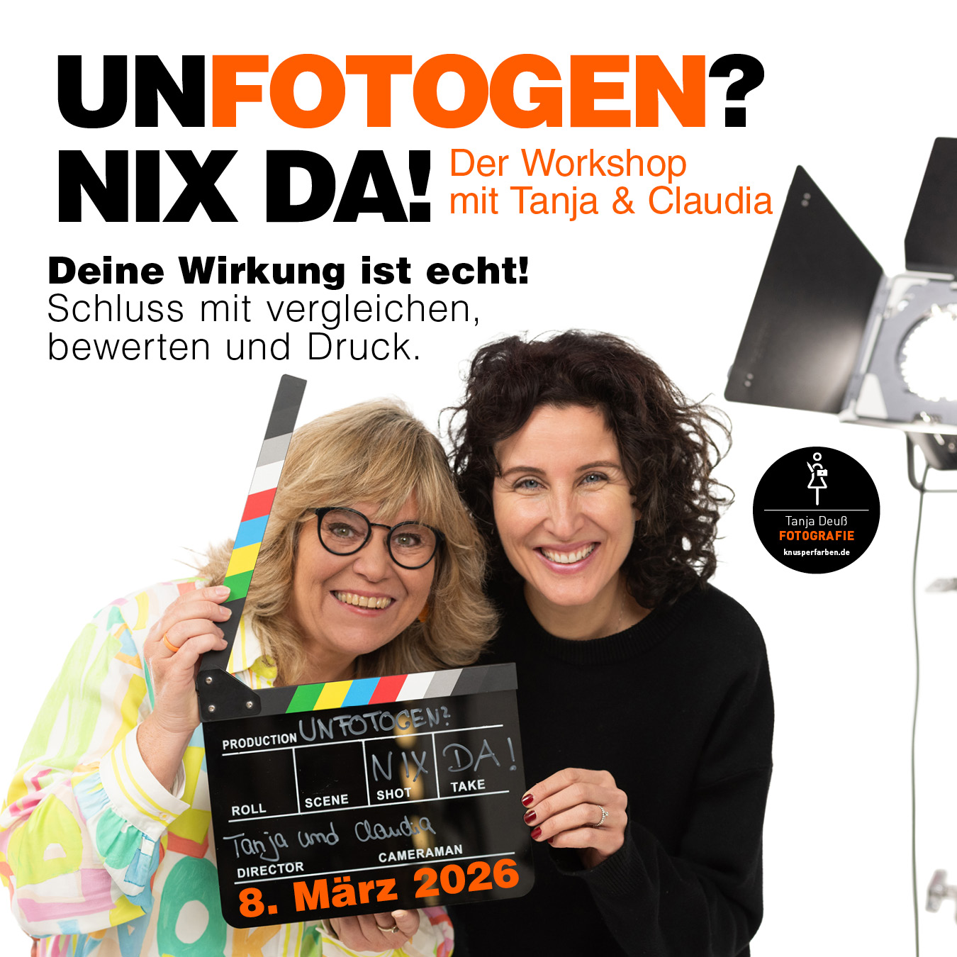 UNFOTOGEN? NIX DA! Der Foto-Workshop mit Tanja und Claudia